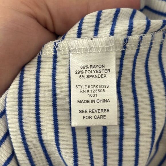 Culture Code Blue Striped Twist Neck Tank Top NWT Small Art - Picture 4 of 6